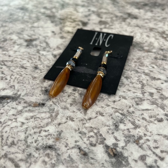 INC International Concepts / Lucite Beaded Drop Earrings - Picture 3 of 4